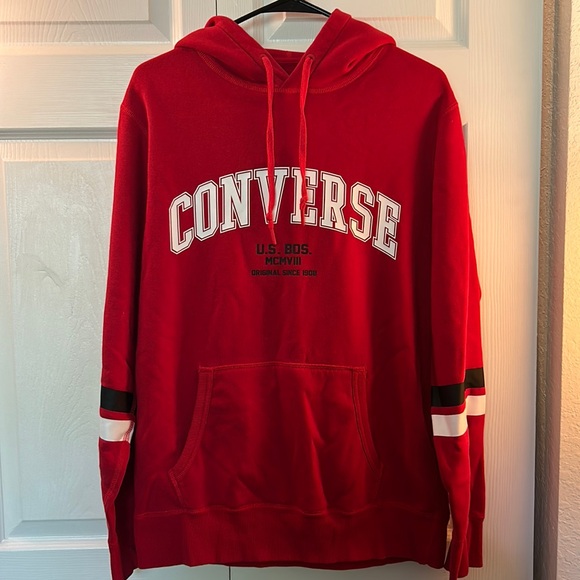 Red Converse Hoodie. Men’s size M. - Picture 1 of 3